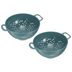 Unique Bargains Food Rice Washing Plastic Vegetable Basket Colander With Handle 2 Pcs -Kitchen Utensil Store GUEST 451d504d 3042 41fb 883e 3fc845b6985b