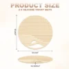 Unique Bargains Round Heat Resistant Non-Slip Silicone Trivet Mat For Pots Coasters 2 Pcs