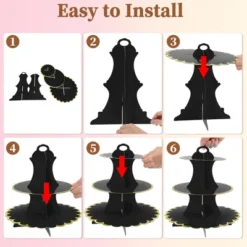 Unique Bargains 3-Tier Cardboard Cupcake Stand Tower 2 Pcs 15 Unique Bargains 3-Tier Cardboard Cupcake Stand Tower 2 Pcs -Kitchen Utensil Store GUEST 4638583c 8d7a 4fd2 a5b0 e11edb89e9a7