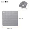 Unique Bargains Heat Resistant Non-Slip Silicone Kitchen Trivet Mats Light Gray, Black 2 Pcs