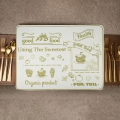 Unique Bargains Delicious Food Dish Drying Mat 15.75"x11.81"