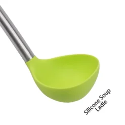 Unique Bargains Silicone Heat Resistant Stainless Steel Handle One Piece Design Soup Kitchen Spoon 12.4 Inch Length 1 Pc -Kitchen Utensil Store GUEST 47cd96ca 8885 4742 8ae6 911708941f00