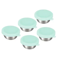 Unique Bargains Stainless Steel Condiment Container With Leakproof Silicone Lids 5 Pcs -Kitchen Utensil Store GUEST 4818cca3 ef25 45b9 bd6b ba58cbb4405b