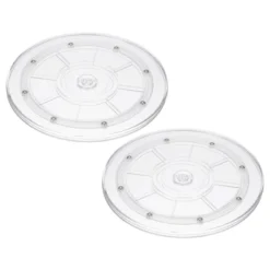 Unique Bargains 360 Degree Rotating Anti-slip High-strength Plastic Smooth Rotation Clear Lazy Susan 2 Pcs -Kitchen Utensil Store GUEST 48970e2a 15a0 4b02 9f62 f4a65340e9f9