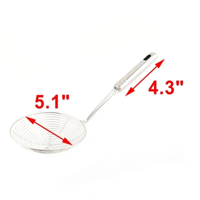 Unique Bargains Kitchenware Stainless Steel Oil Ladle Sifter Mesh Strainer Silver Tone 5.1'' Dia 1 Unique Bargains Kitchenware Stainless Steel Oil Ladle Sifter Mesh Strainer Silver Tone 5.1'' Dia
