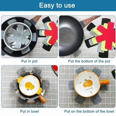 Unique Bargains Polyester Felt Kitchen Textiles Plate Pot And Pan Protectors 6 Pcs 4 Unique Bargains Polyester Felt Kitchen Textiles Plate Pot And Pan Protectors 6 Pcs - Image 4