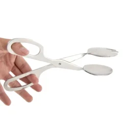 Unique Bargains Metal Kitchen Stylish Convenient Food Tongs Silver Tone 1 Pc -Kitchen Utensil Store GUEST 4a55cb10 3f16 4e3c b235 a11ed9f414eb