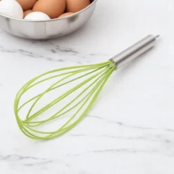 Unique Bargains 12" 6-Wire Whisk Hand Wash Stainless Steel Silicone Silver Tone Green -Kitchen Utensil Store GUEST 4b91eff1 7fed 4252 bee0 854f6a0fb101