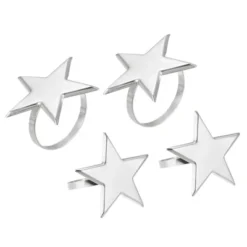 Unique Bargains Dining Table Decorations Alloy Decorative Star-shaped Napkin Rings 4 Pcs -Kitchen Utensil Store GUEST 4b9f5a98 5d98 434e a295 ae00254ec2f1