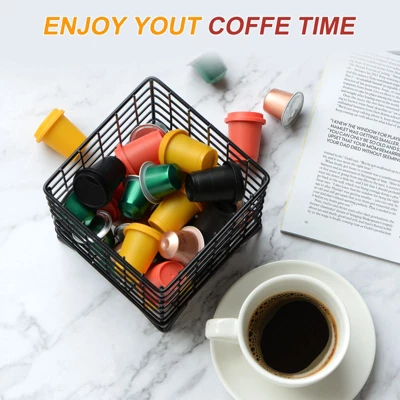 Unique Bargains Metal Large Capacity Rust-proof Elegant Coffee Holder Basket 2 Pcs 2 Unique Bargains Metal Large Capacity Rust-proof Elegant Coffee Holder Basket 2 Pcs - Image 2