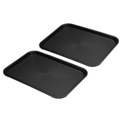 Unique Bargains Rectangle Plastic Reusable Fast Food Serving Tray 2 Pcs -Kitchen Utensil Store GUEST 4c35d595 98cf 4ec8 b7db 2d41836a7f38