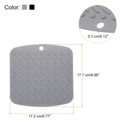 Unique Bargains Heat Resistant Non-Slip Flexible Durable Trivet Mat 4 Pcs