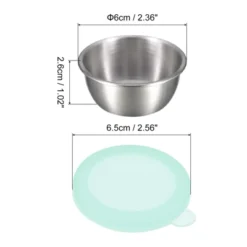 Unique Bargains Stainless Steel Bento Box Picnic Travel Salad Dressing Container With Lids 3 Pcs