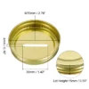 Unique Bargains Regular Mouth Tin Plate Mason Jar Coin Slot Canning Lids 4 Pcs 2.76" Gold