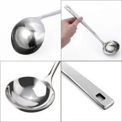 Unique Bargains Stainless Steel Ladle Kitchenware Spoons 11.6" Silver Tone 1 Pc -Kitchen Utensil Store GUEST 4de257a4 14ea 48dc 8f41 644a7a1d098a
