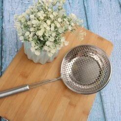Unique Bargains Home Restaurant Stainless Steel Perforated Ladle Strainer Silver Tone 5.5" Dia -Kitchen Utensil Store GUEST 4f31bc67 6cf9 4e6b 8bef 4e7b6e6d1857