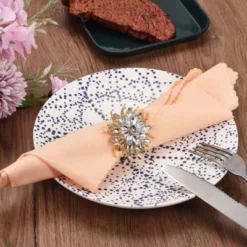 Unique Bargains Wedding Birthday Alloy Decorative Wear-Resistant Rhinestone Crystal Flower Napkin Rings 6 Pcs -Kitchen Utensil Store GUEST 4f449298 9abb 4cb8 9006 b2d48ba0ba88 1