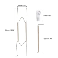 Unique Bargains Kitchen Dish Decorative Stainless Steel Plate Hanger Racks 14" Silver