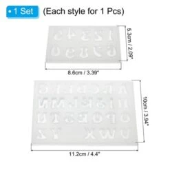 Unique Bargains Silicone Clay Template Fondant Template For Crafts Air Dry DIY 2 Pcs
