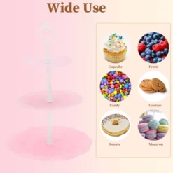 Unique Bargains Circular 3-Layer Cupcake Stand With Tiered Serving Tray For Pastries Donuts And Fruits -Kitchen Utensil Store GUEST 5170ecb8 c827 4775 8d06 9ad67a09be3d