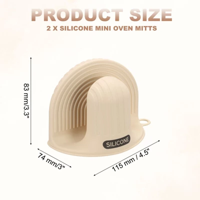 Unique Bargains Heat Resistant Mini Silicone Oven Mitts For Air Fryer Kitchen Cooking 2 Pcs 1 Unique Bargains Heat Resistant Mini Silicone Oven Mitts For Air Fryer Kitchen Cooking 2 Pcs