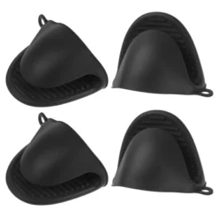 Unique Bargains Silicone Heat Resistant Anti-Slip Reusable Oven Mitts 4 Pcs -Kitchen Utensil Store GUEST 53346c6f 861f 4149 96cf 6b116fb59ab9