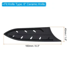 Unique Bargains Edge Guard Blade Protector Plastic 6" Ceramic Knife Sleeves Black
