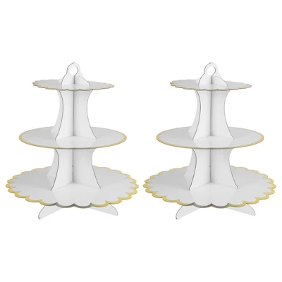 Unique Bargains 3-Tier Cardboard Cupcake Stand Tower 2 Pcs 12 Unique Bargains 3-Tier Cardboard Cupcake Stand Tower 2 Pcs - Image 12