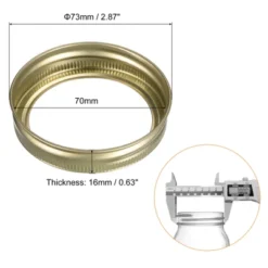 Unique Bargains Leak Proof Tinplate Mason Jar Replacement Bands 12 Pcs