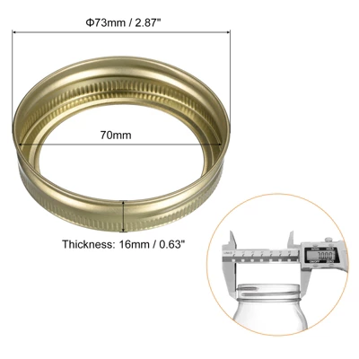 Unique Bargains Leak Proof Tinplate Mason Jar Replacement Bands 12 Pcs 1 Unique Bargains Leak Proof Tinplate Mason Jar Replacement Bands 12 Pcs