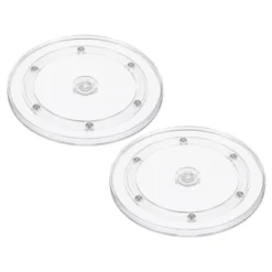 Unique Bargains 360 Degree Rotating Anti-slip High-strength Plastic Smooth Rotation Clear Lazy Susan 2 Pcs -Kitchen Utensil Store GUEST 556c40b3 d42b 4b9a b3f6 92c3103a5604