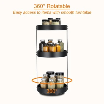 Unique Bargains Multifunctional Durable 360° Rotation 3 Tiers Lazy Susan Organizer 2 Unique Bargains Multifunctional Durable 360° Rotation 3 Tiers Lazy Susan Organizer - Image 2