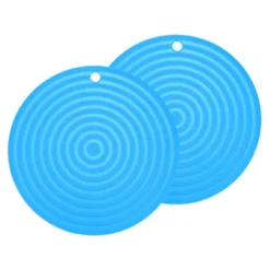 Unique Bargains Round Heat Resistant Silicone Trivet Mat With Hang Hole 2 Pcs -Kitchen Utensil Store GUEST 56a7b5bd a9c5 4eae a35a 36f4a04d5851