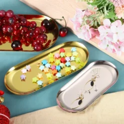 Unique Bargains Stainless Steel Mirror Polished Decorative Rust-resistant Decorative Tray -Kitchen Utensil Store GUEST 56bdcd86 f7ca 4de8 97aa 96f6206bfe84