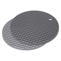 Unique Bargains Silicone Heat Resistant Non-slip Flexible Trivet Mats Deep Gray, Light Gray 2 Pcs -Kitchen Utensil Store GUEST 5706b7f5 fc4e 48c0 a729 bf8b5d38c579