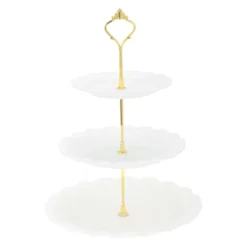 Unique Bargains Circular 3-Layer Dessert Cupcake Stand With Layered Serving Tray For Pastries Donuts And Fruits -Kitchen Utensil Store GUEST 58f66959 980c 4a15 82d4 2c2dee35ef9f