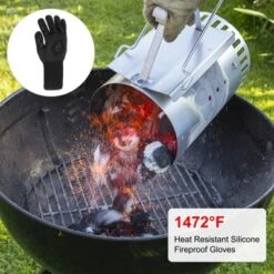 Unique Bargains Silicone Heat Resistant Fireproof Grilling Gloves 1472°F 1 Set -Kitchen Utensil Store GUEST 598f8f86 780e 42b2 b4da cb1ad53e0c24