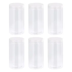 Unique Bargains Round Clear Plastic Empty Jars With Transparent Screw Top Lids For Storage 6 Pcs -Kitchen Utensil Store GUEST 5a70f482 7bae 447e 8031 f3c80f4b60d6