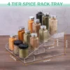 Unique Bargains Clear Acrylic Spice Rack Organizer For Kitchen Countertop Cabinet