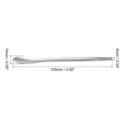 Unique Bargains 201 Stainless Steel Smooth Powders Sampling Micro Lab Spoons 15 Pcs