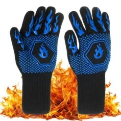 Unique Bargains Silicone Heat Resistant Fireproof Grilling Gloves 1472°F 1 Set -Kitchen Utensil Store GUEST 5c883bba c1cf 4016 b62f 9fc238597bf6