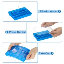 Unique Bargains Silicone Square Easy Ice Release 24 Grid Ice Cube Trays -Kitchen Utensil Store GUEST 5ca4a82f c0e2 47c6 b2a6 f2c38e5cb1a7