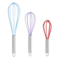 Unique Bargains Stainless Steel Silicone Non-Stick Coated Heat-Resistant Whisk 3 Pcs -Kitchen Utensil Store GUEST 5cbc115f 79a0 43d3 adac a685eb0e52e1