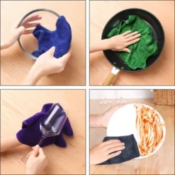 Unique Bargains Dishwashing Cleaning Microfiber Thick Absorbent Kitchen Towels 12 Pcs 12" X 12" -Kitchen Utensil Store GUEST 5d457f2a ba4b 4a47 8d08 ba41489fc77f 1