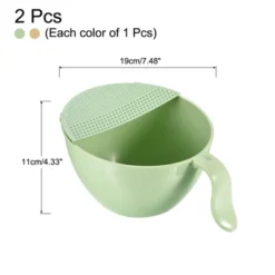 Unique Bargains Rice Strainer Rice Washing Bowl Rice Sieve Kitchen Strainer Colander Bowl Drain Basket