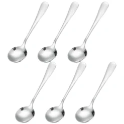 Unique Bargains Stainless Steel Dinner Tea Soup Round Spoons 6 Pcs Silver -Kitchen Utensil Store GUEST 5df2b117 2fa4 40b9 82c3 c7af5906a16f