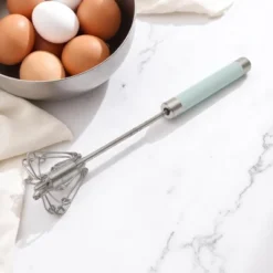 Unique Bargains 12" Semi-Automatic Loop Whisk Dishwasher Safe Stainless Steel Light Blue Silver Tone -Kitchen Utensil Store GUEST 5f0e67a4 48ab 4098 beb4 a9f7fe8c280e