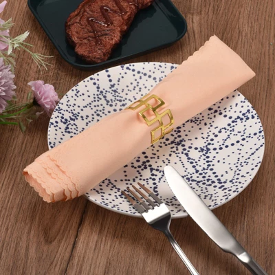 Unique Bargains Metal Hollow Out Wear Resistant Decorative Napkin Rings 6 Pcs 3 Unique Bargains Metal Hollow Out Wear Resistant Decorative Napkin Rings 6 Pcs - Image 3