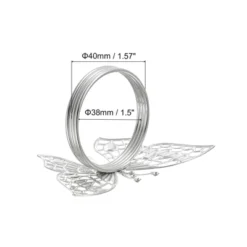 Unique Bargains Dining Table Alloy Decorative Wear-Resistant Butterfly Shape Napkin Rings 4 Pcs