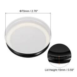 Unique Bargains Wide Mouth Leakproof Reusable Kitchen Mason Jar Lids 16 Pcs